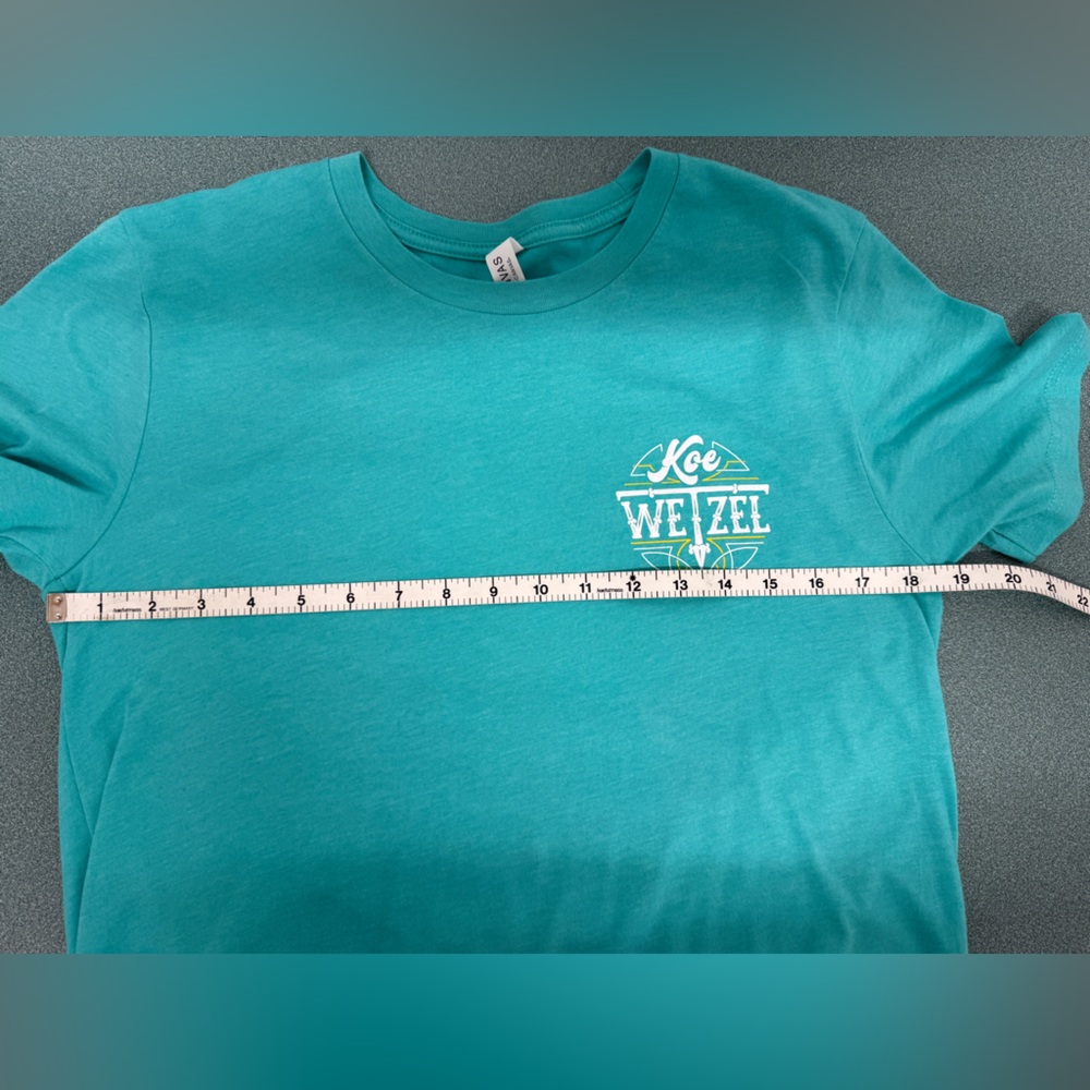 Koe Wetzel Graphic Concert T-Shirt Medium Teal - Picture 8 of 8